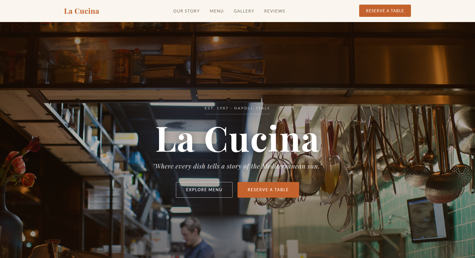La Cucina template preview